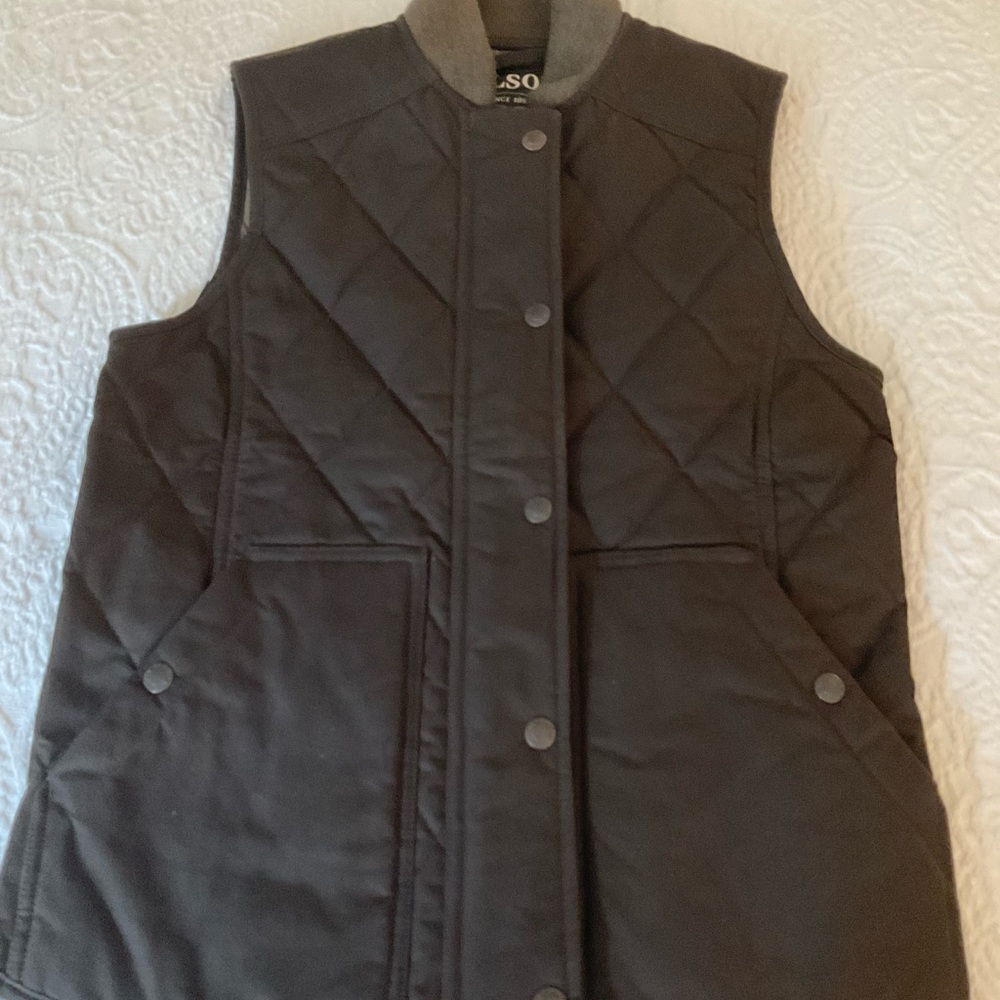 Quilted Sleeveless Vest Jacket - Black